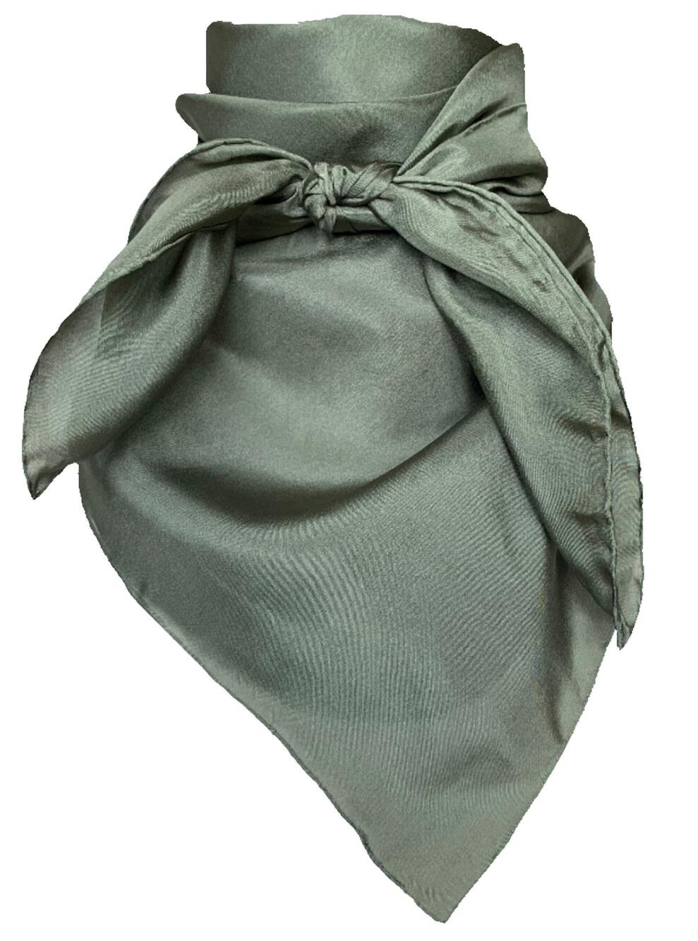 5630 Solid Cowboy Wild Rag 100% Silk Scarf Bandana Multiple Colors L 34.5"